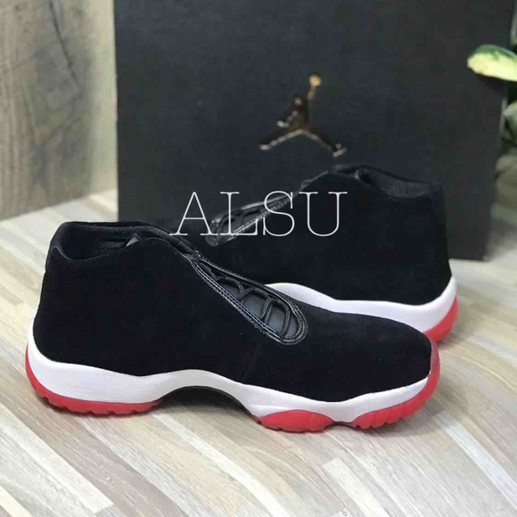 Nike Air Jordan Future Suede Black Mens AUTHENTIC - Picture 4 of 8